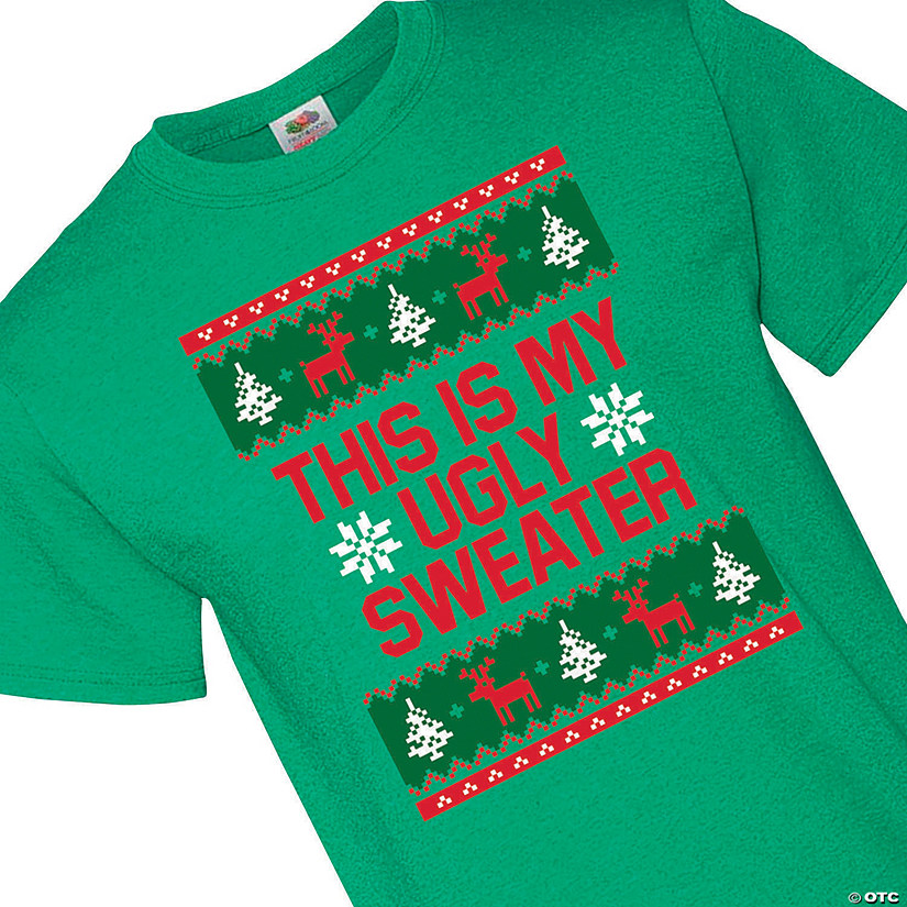 This Is My Ugly Sweater Adult's T-Shirt Image