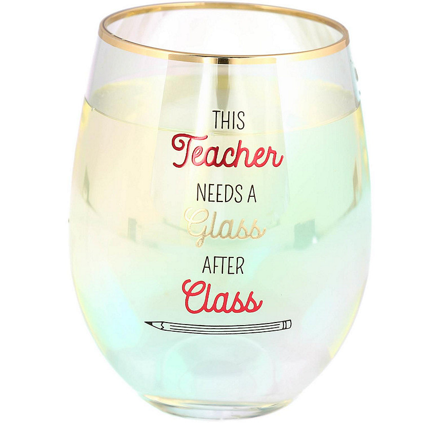 This Teacher Needs a Glass After Class Stemless Wine Glass 18 oz Image
