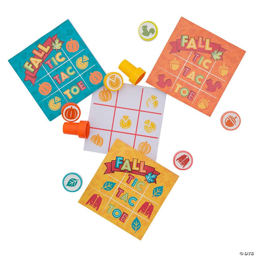 Tic-Tac-Toe Game with Fall Stampers - 6 Sets Image