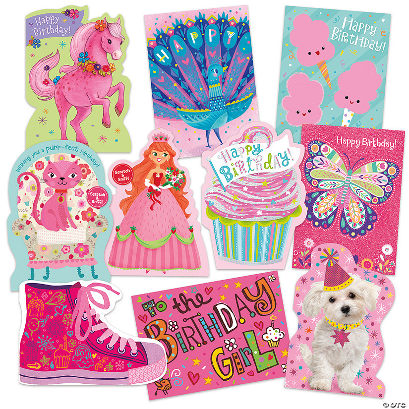 Tickled Pink 10 Birthday Card Assortment Pack Image