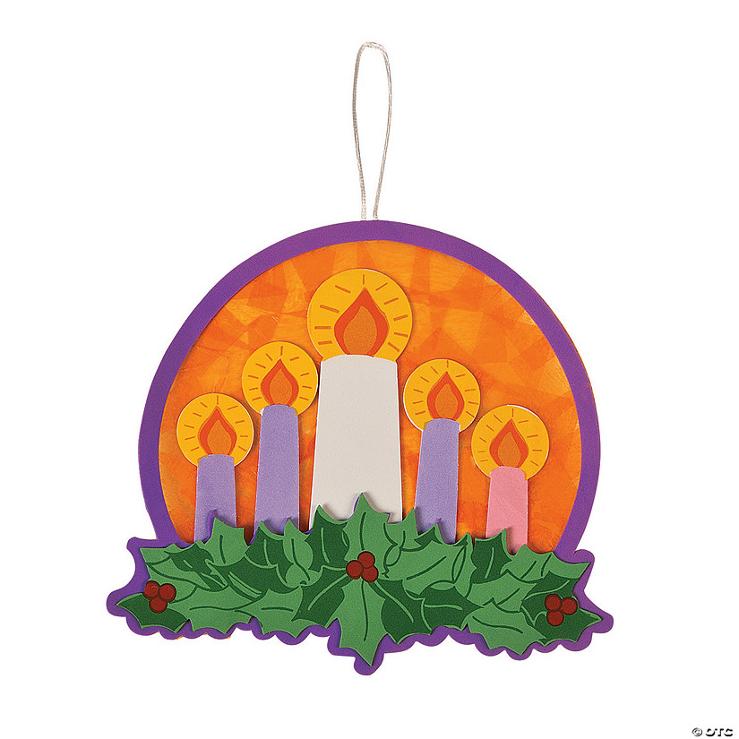 Tissue Acetate Advent Wreath Craft Kit- Makes 12 Image