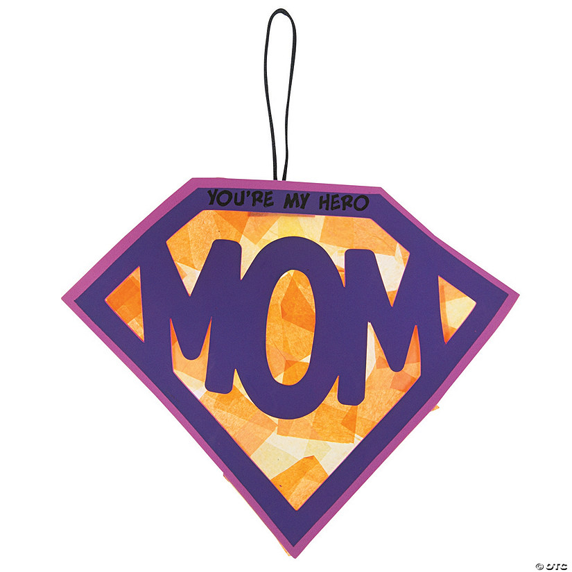 Tissue Paper Super Mom Sign Craft Kit Image