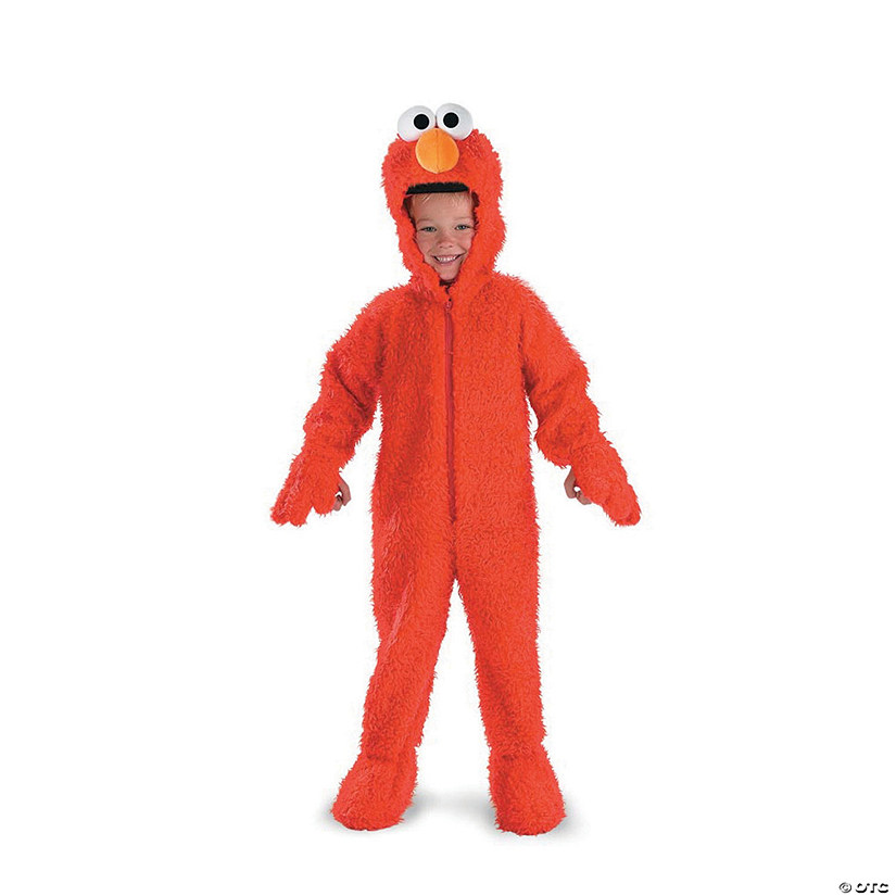 Toddler Deluxe Plush Sesame Street&#8482; Elmo Costume Image
