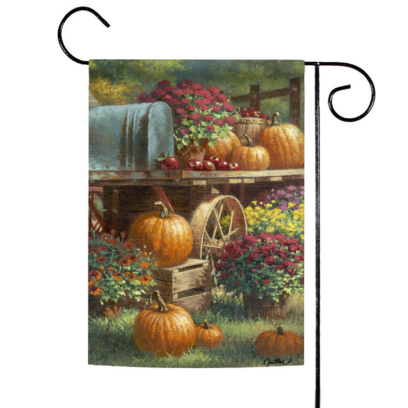 Toland Home Garden 12.5" x 18" Farm Pumpkin Garden Flag Image