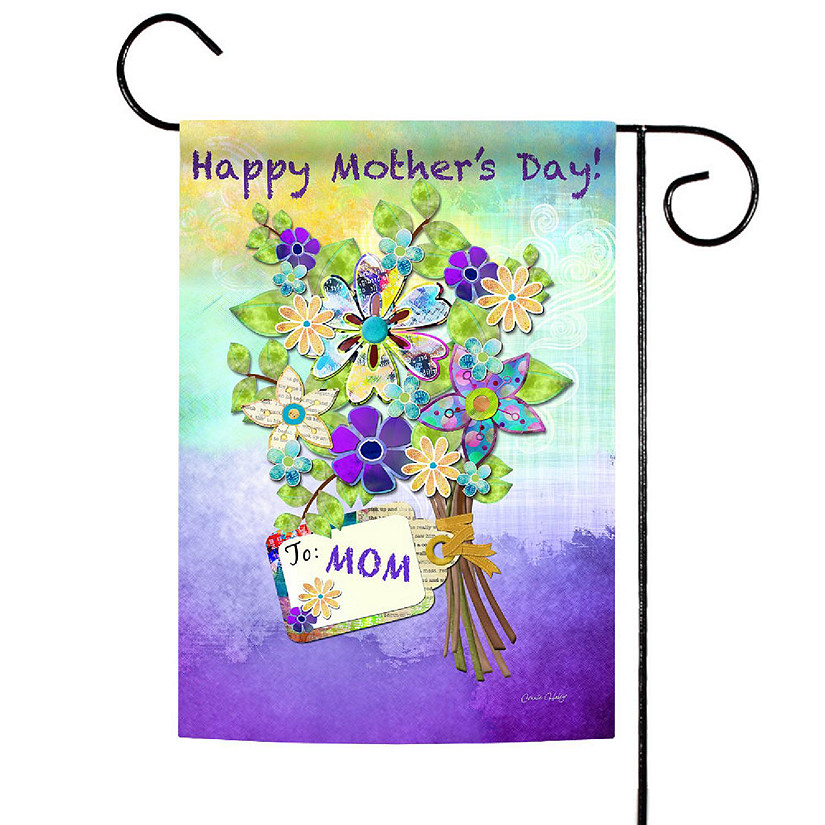 Toland Home Garden 12.5" x 18" Mothers Day Bouquet Garden Flag Image