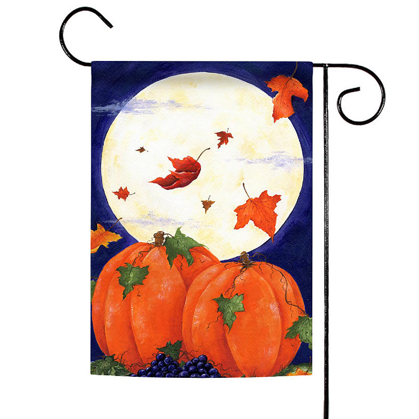 Toland Home Garden 12.5" x 18" Pumpkin Moon Garden Flag Image