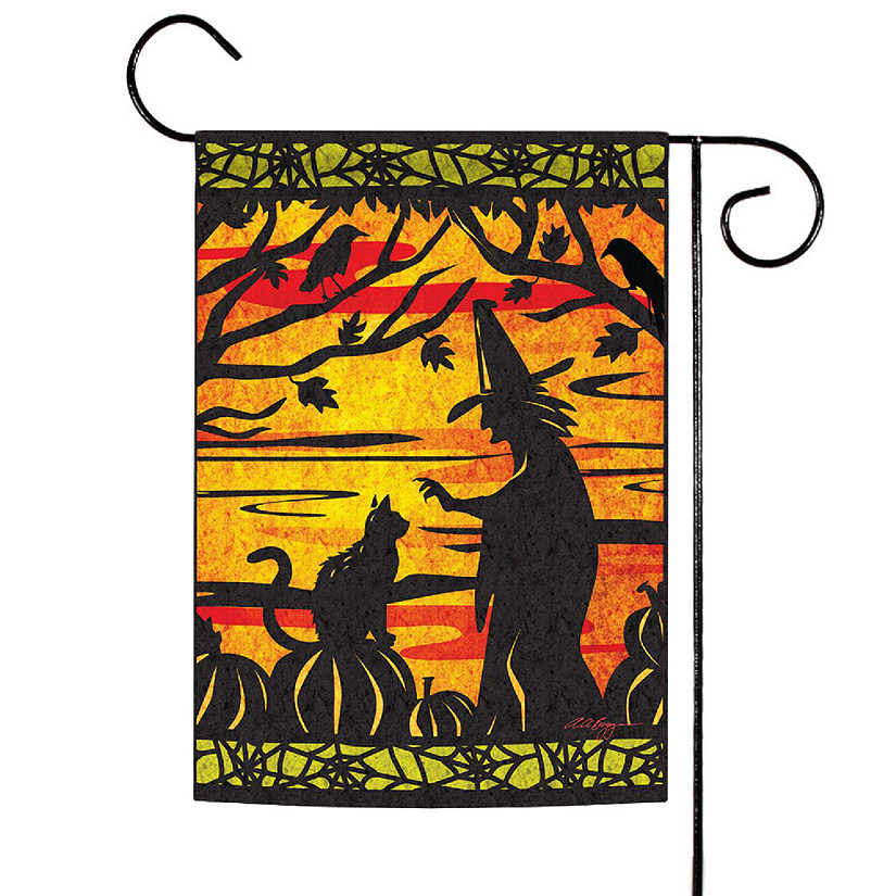 Toland Home Garden 12.5" x 18" Witch's Best Friend Garden Flag Image