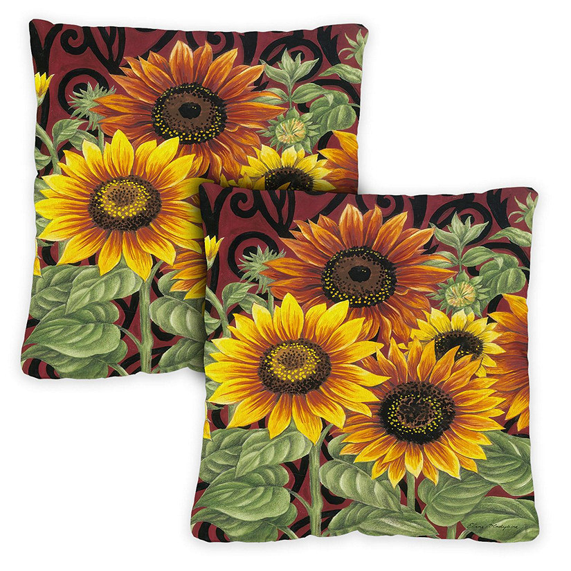 Toland Home Garden 18" x 18" Sunflower Medley 18 x 18 Inch Indoor/Outdoor Pillow Case Image