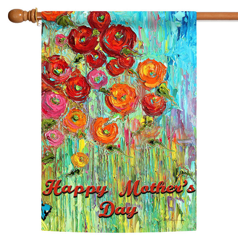 Toland Home Garden 28" x 40" Mothers Day Flowers House Flag Image