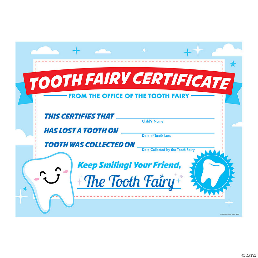 Tooth Fairy Certificates - 12 Pc. Image