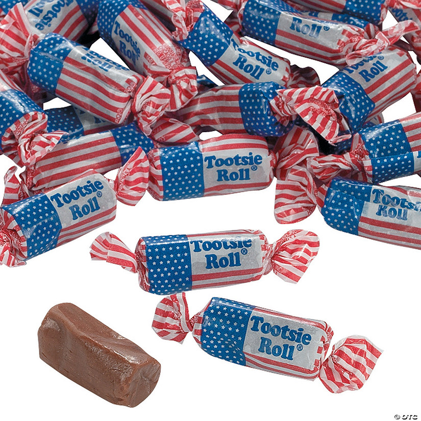 Tootsie Roll&#174; Patriotic USA Flag Midgees Chocolate Candy - 70 Pc. Image
