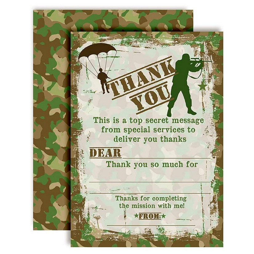 Top Secret Army Thank You 20pc. by AmandaCreation Image