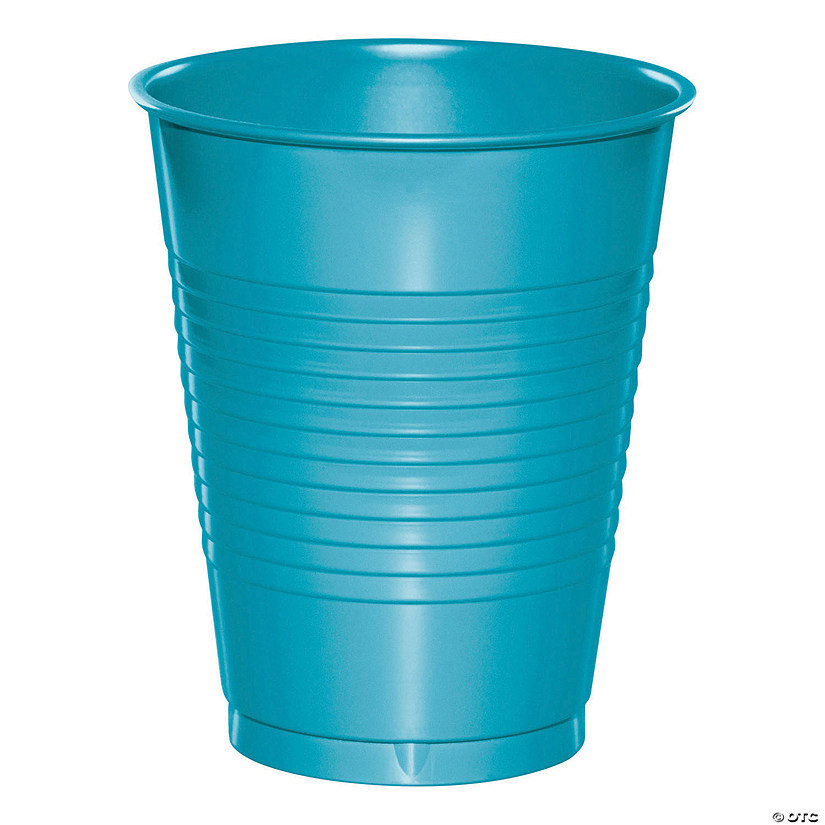 Touch Of Color Bermuda Blue 16 Oz Plastic Cups - 60 Pc. Image