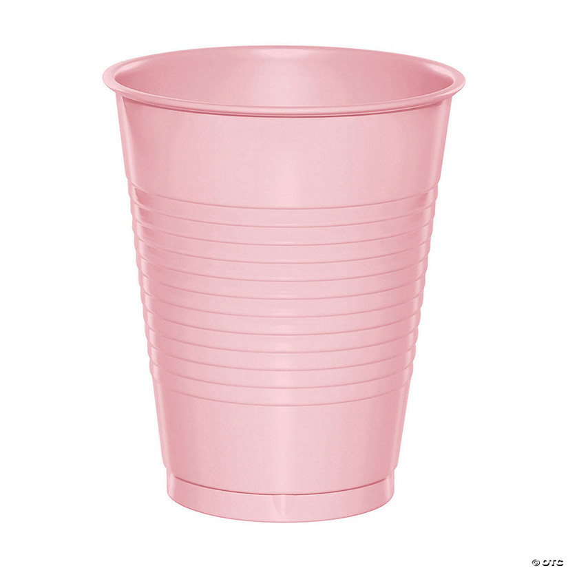 Touch Of Color Classic Pink 16 Oz Plastic Cups - 60 Pc. Image