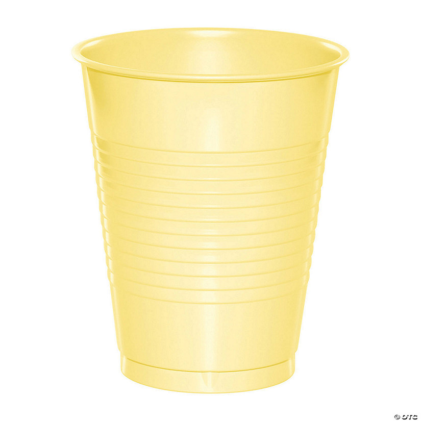 Touch Of Color Mimosa Yellow 16 Oz Plastic Cups 60 Count Image