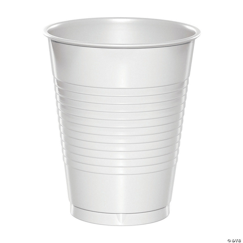 Touch Of Color White 16 Oz Plastic Cups - 60 Pc. Image