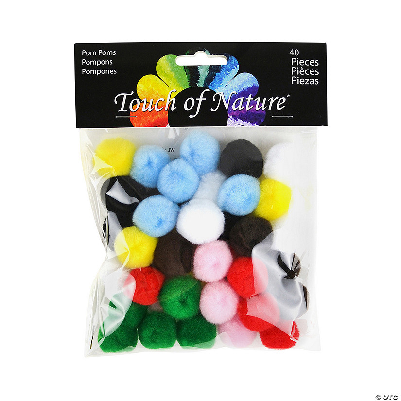 Touch of Nature<sup>&#174;</sup> Multicolor Pom-Poms - 40 Pc. Image