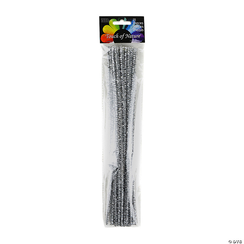 Touch of Nature<sup>&#174;</sup> Silver Tinsel Chenille Stems - 25 Pc. Image