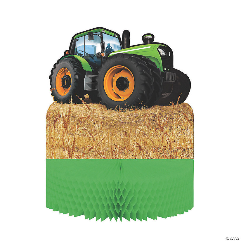 Tractor Party Honeycomb Centerpiece Image