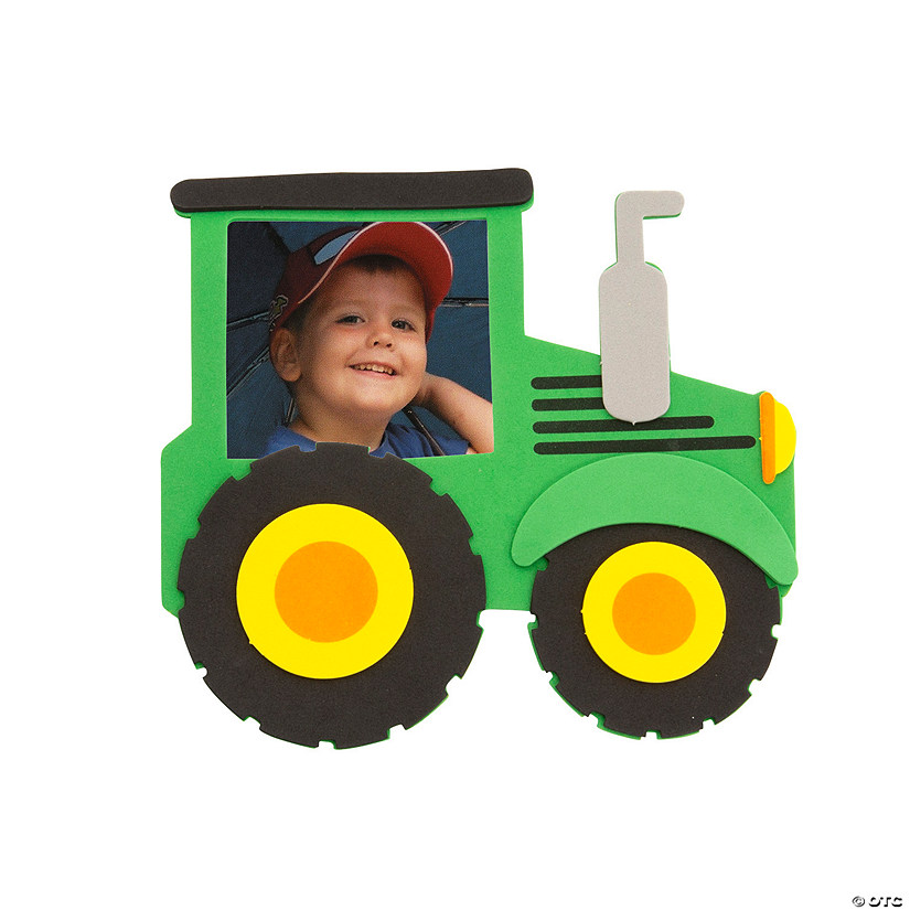 Tractor Picture Frame Magnet Craft Kit - Makes 12 Image