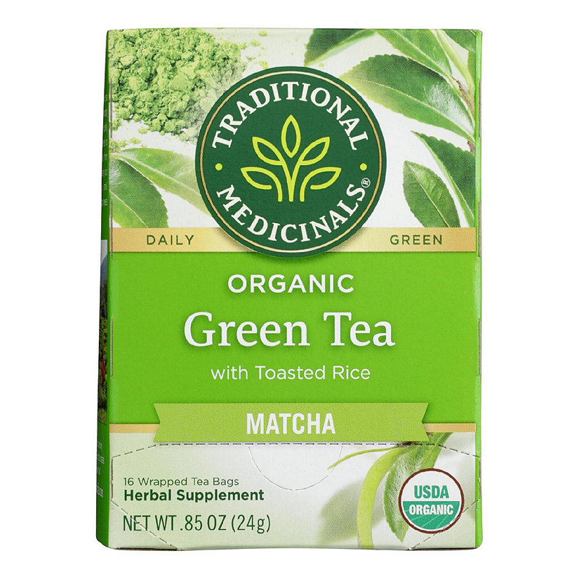 Traditional Medicinals - Green Tea Mtcha W/rce - Case of 6 - 16 BAG Image