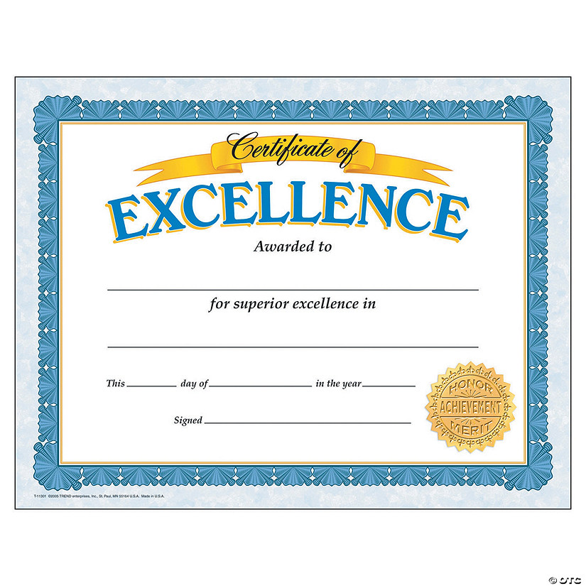 TREND Certificates Of Excellence Image