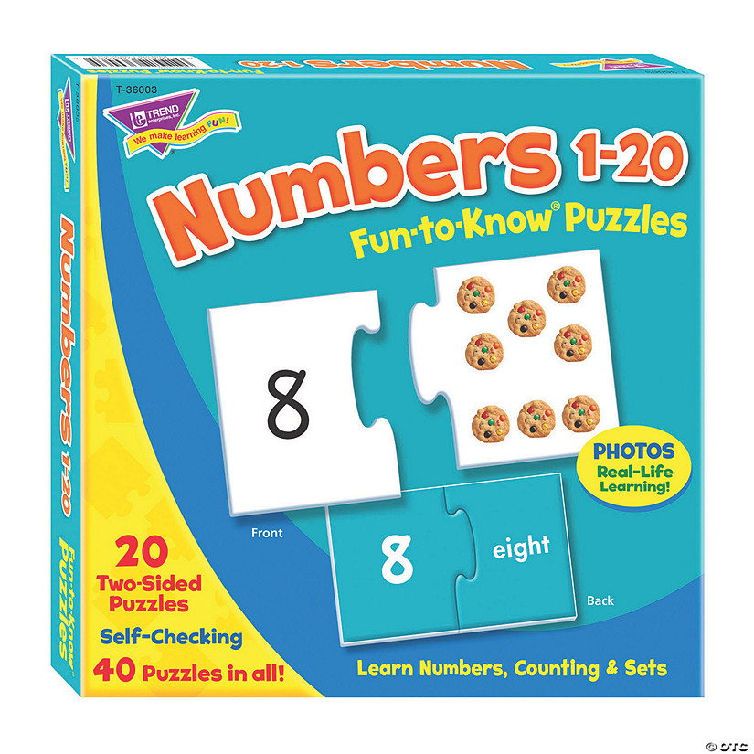 TREND enterprises, Inc. Numbers 1-20 Fun-to-Know&#174; Jigsaw Puzzles Image