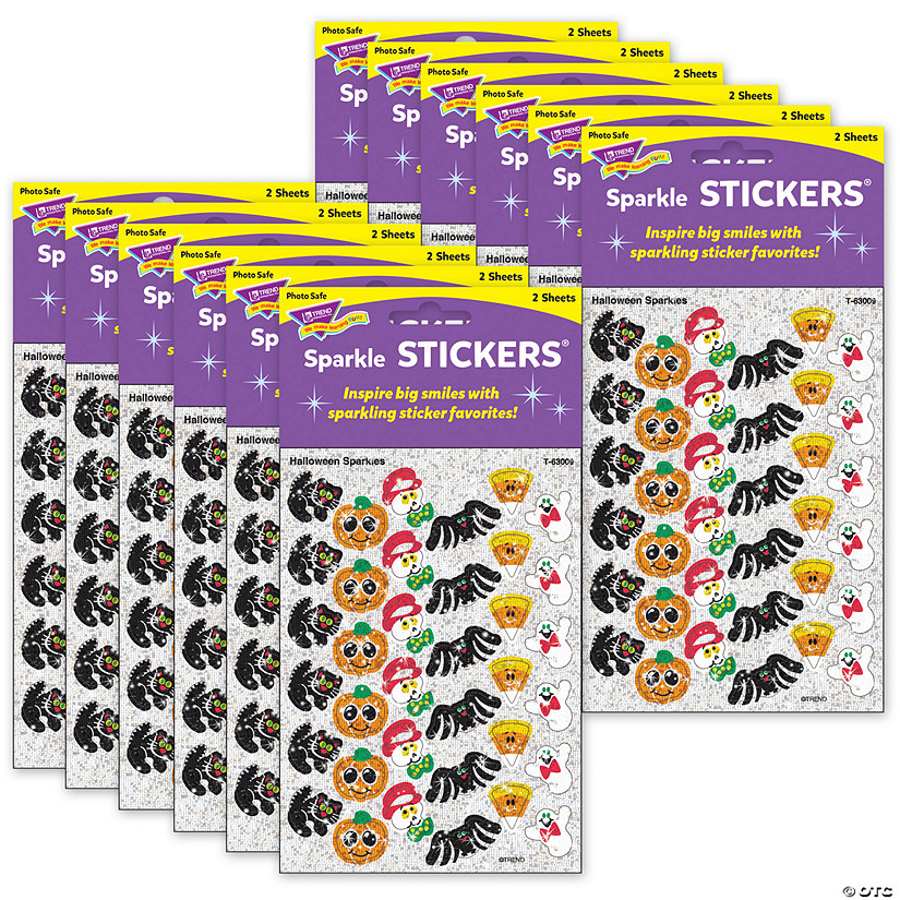 TREND Halloween Sparkles Sparkle Stickers, 72 Per Pack, 12 Packs Image