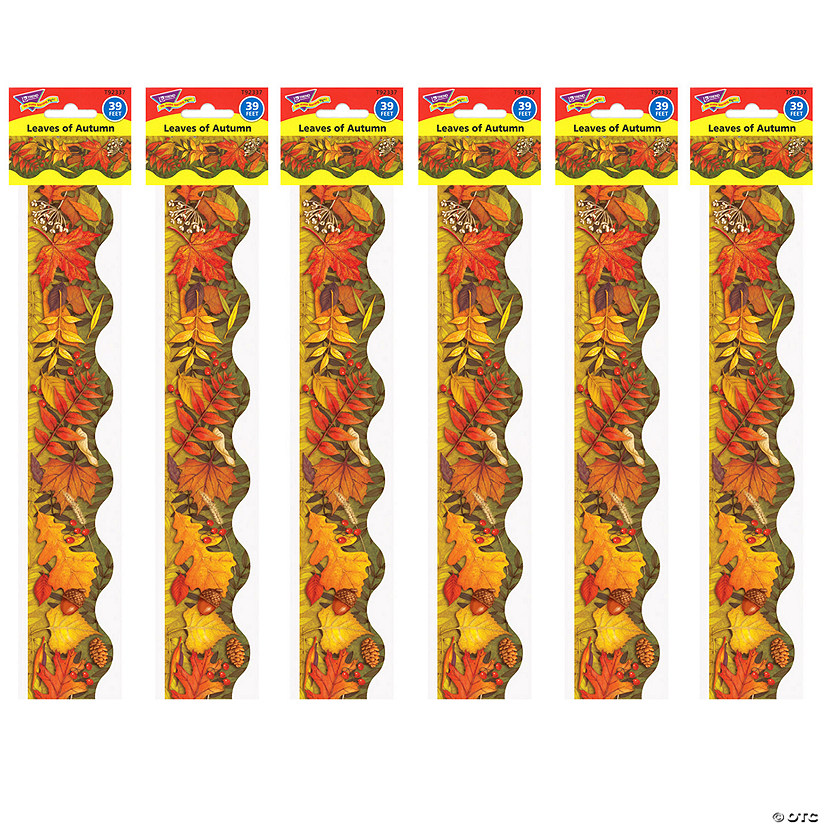 TREND Leaves of Autumn Terrific Trimmers, 39 Feet Per Pack, 6 Packs Image