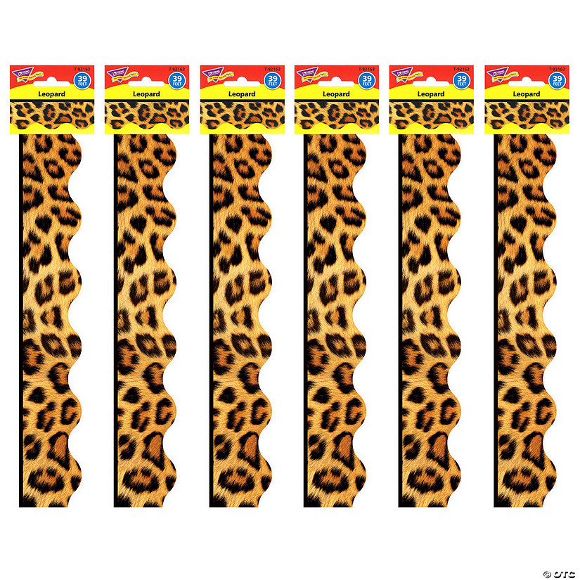 TREND Leopard Terrific Trimmers, 39 Feet Per Pack, 6 Packs Image