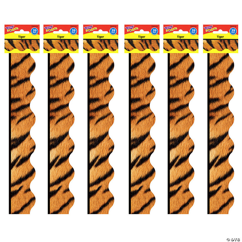 TREND Tiger Terrific Trimmers, 39 Feet Per Pack, 6 Packs Image