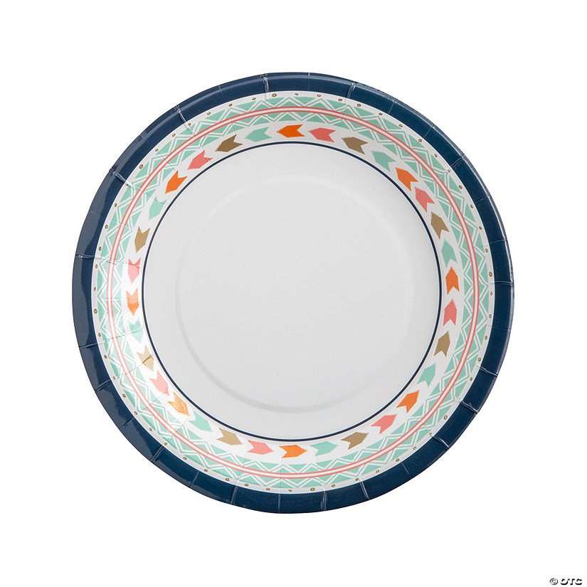 Tribal Boho Party Dinner Paper Plates - 8 Ct. Image