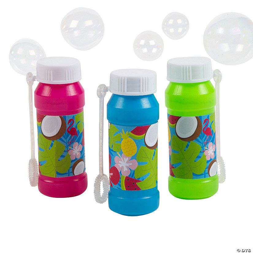 Tropical Bubble Bottles - 12 Pc. Image