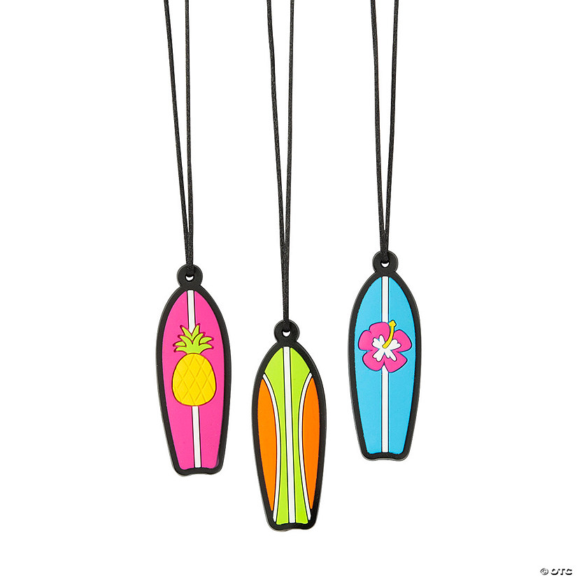 Tropical Surfboard Necklaces - 12 Pc. Image