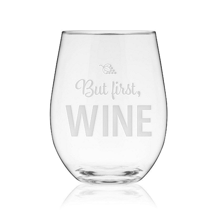 True But First Wine Stemless Wine Glass 1 pack Image
