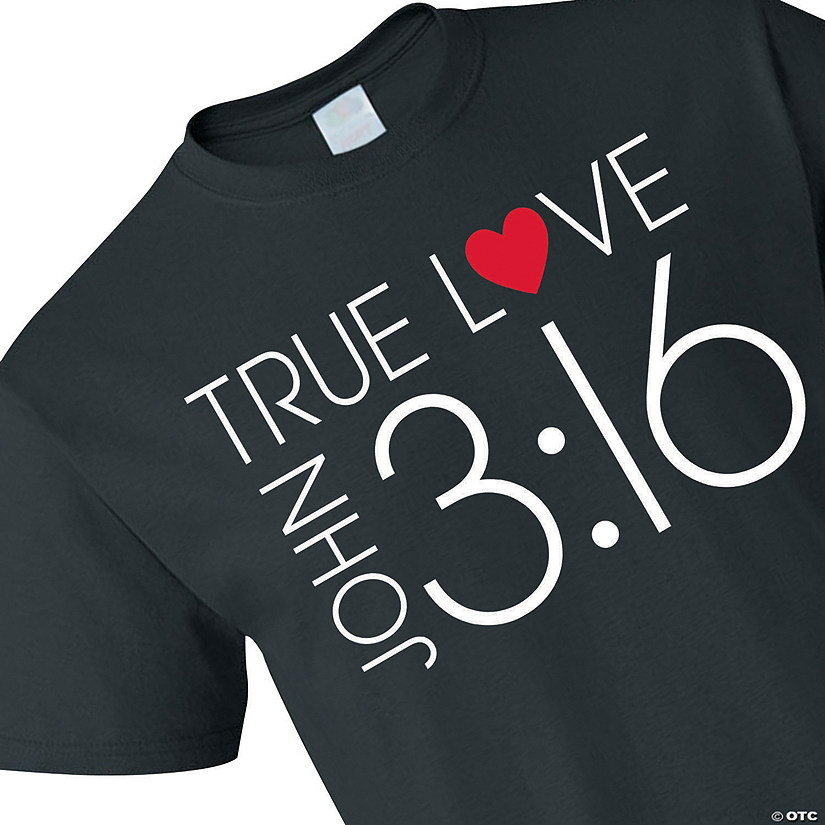 True Love John 3:16 Adult's T-Shirt Image