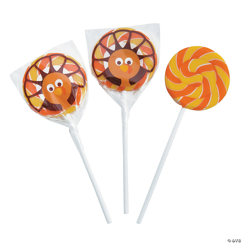 Turkey Character Lollipops - 12 Pc. Image