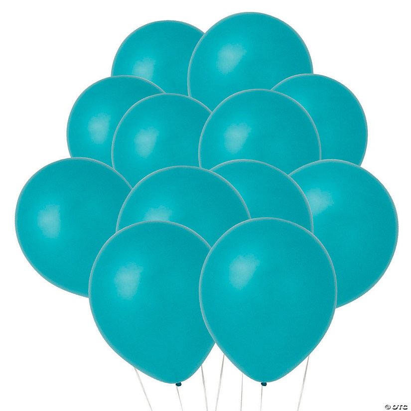 Turquoise 11" Latex Balloons - 24 Pc. Image