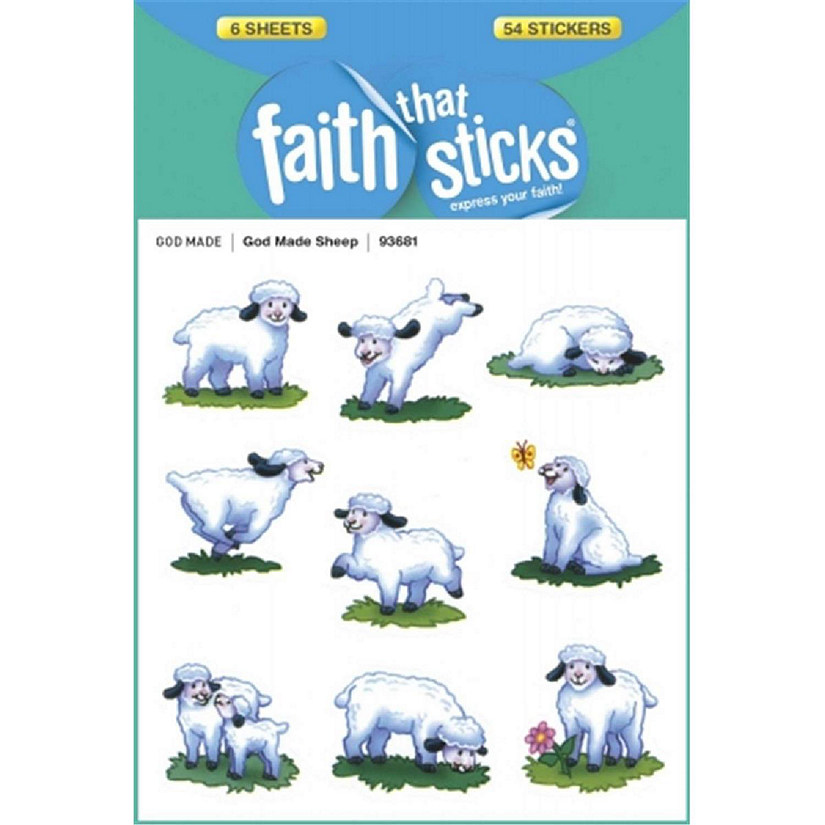 Tyndale House Publishers 10281X Sticker - God Made Sheep - Faith That Sticks Image