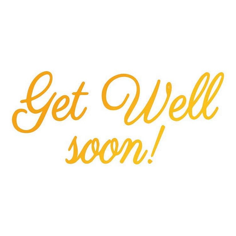 Ultimate Crafts Hotfoil Stamp  Get Well Soon Image