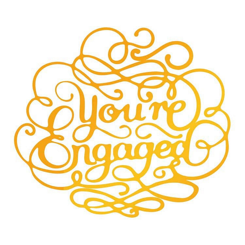 Ultimate Crafts Hotfoil Stamp  You're Engaged Image