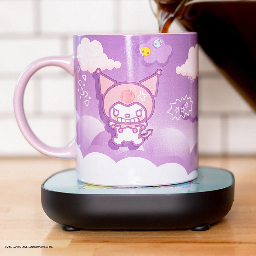 Uncanny Brands Kuromi Coffee Mug with Electric Mug Warmer &#8211; Keeps Your Favorite Beverage Warm - Auto Shut On/Off Image