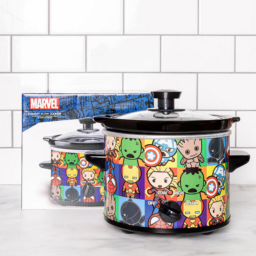 Uncanny Brands Marvel Avengers Kawaii 2qt Slow Cooker- Cook With Your Favorite Avengers Image