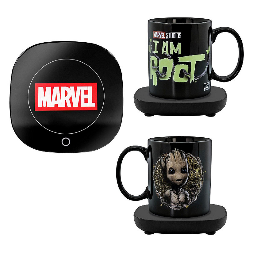 Uncanny Brands Marvel "I Am Groot" Mug Warmer with Mug &#8211; Keeps Your Favorite Beverage Warm - Auto Shut On/Off Image