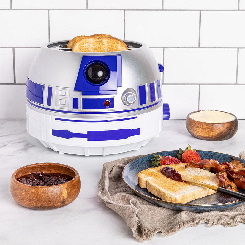 Uncanny Brands Star Wars R2-D2 Deluxe Toaster - Lights-Up and Makes Sounds Like Artoo Image