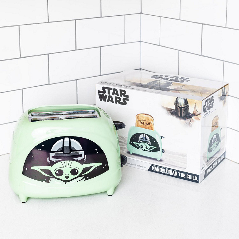 Uncanny Brands Star Wars The Mandalorian Grogu 2-Slice Toaster- Toasts Baby Yoda onto Your Toast Image
