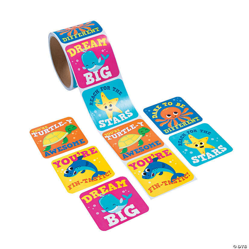 Under the Sea Jumbo Roll Stickers - 100 Pc. Image