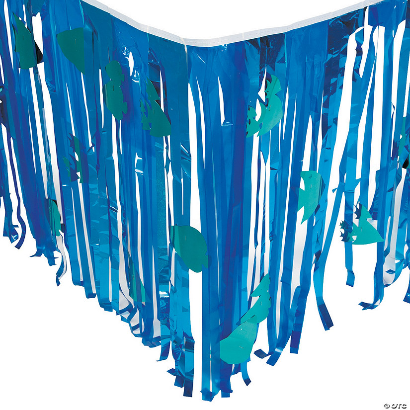 Under the Sea Metallic Fringe Plastic Table Skirt with Cutouts Image