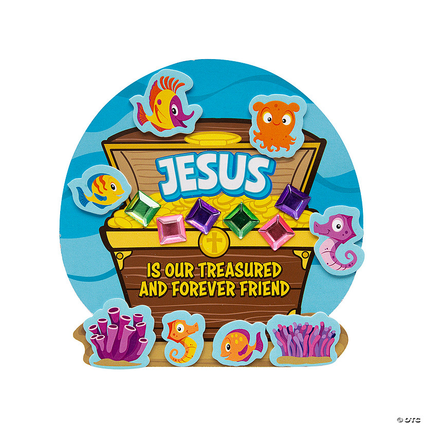 Under the Sea VBS Jesus Treasures Me Magnet Craft Kit - Makes 12 Image