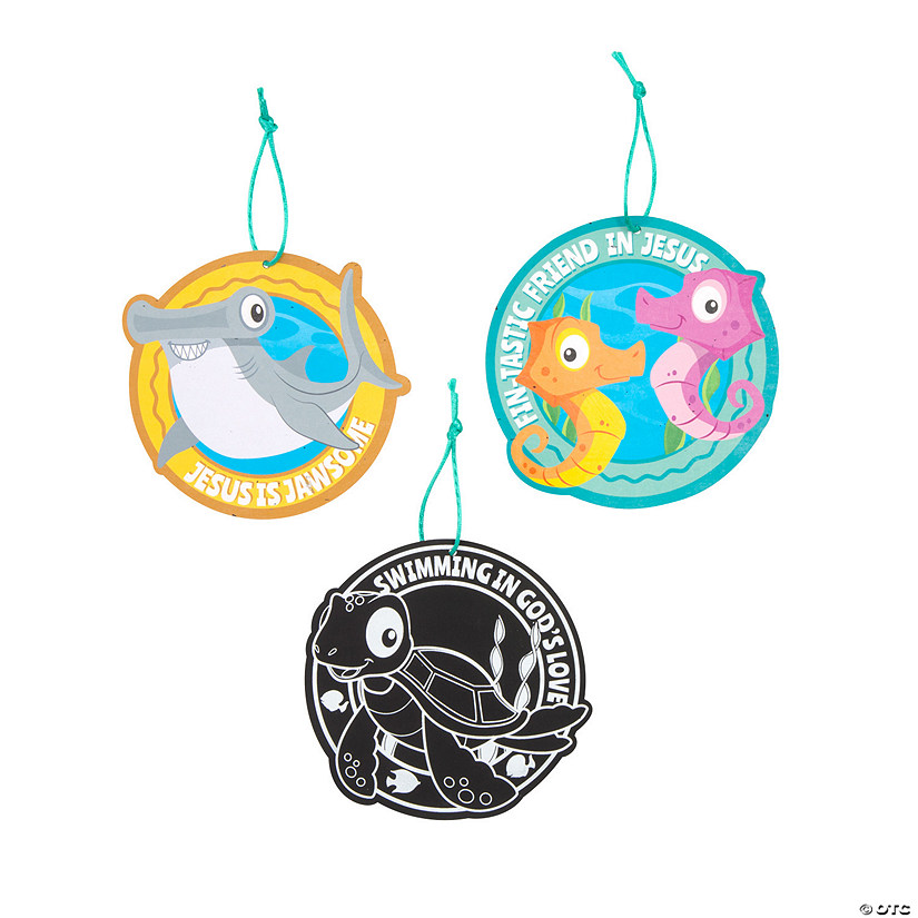 Under the Sea VBS Magic Scratch Ornaments - 24 Pc. Image